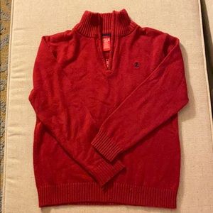 Red Zipneck Boys’ Sweater